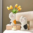 thumbnail image 5 of Huanglei Adorable Cat Vase Sculpture Desktop Tabletop For Home Cute Animal Figurine Modern Minimalist, 5 of 5