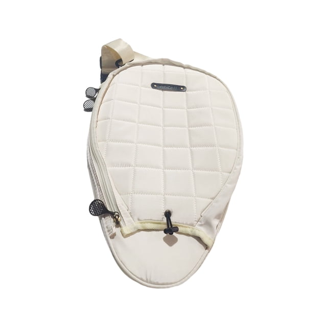 Maoww Tennis Racket Shoulder Bag Outdoors Sports Accessories Pocket Mesh Organizer White