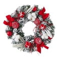 thumbnail image 1 of Corona navideña artificial, guirnalda colgante para árbol de Navidad, coronas navideñas para puertas 40 cm de diámetro, 1 of 9
