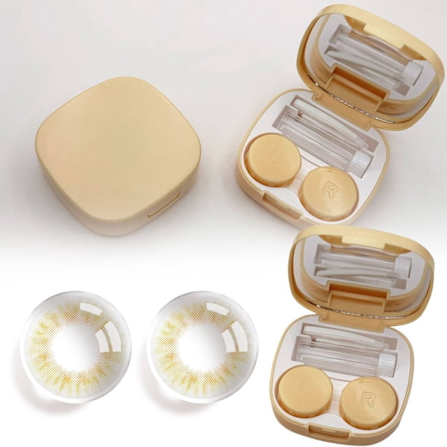 WHEANG Case Travel Size Cute Colored Contact Applicator Removal Tool Kit With Solution Bottle For Daily Outdoor