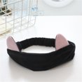 thumbnail image 1 of Banda para el cabello con orejas de gato elásticas para el baño, accesorios para el cabello, banda para el cabello para lavarse la cara, maquillaje, aplicar mascarilla, cubrir el cabello, banda para, 1 of 4