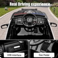 thumbnail image 5 of 12V Ride on Truck Cars, SHINPT RAM1500 Battery Powered Ride on Toy w/ Parent Remote Control, 4-Wheel Suspension, LED Lights, Bluetooth Music,Kids Electric Ride on Car for Ages 3-6, Police Car, Black, 5 of 8