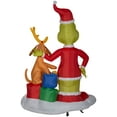 thumbnail image 3 of Grinch Christmas Airblown Inflatable and Max w/Presents Scene Dr. Seuss , 6 ft Tall, Multi, 3 of 3