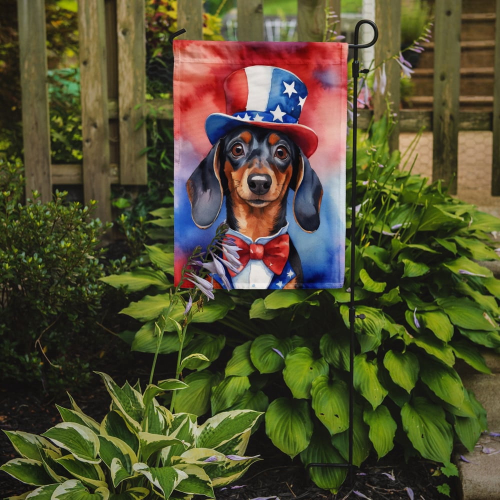 Dachshund Patriotic Garden Flag 11.25 in x 15.5 in
