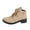 Beige, variant on Willtoo Women's Ankle Boots Lace up Fashion Combat Booties Low Heel Suede Boots for Women Comfortable Shoes Fall Winter Short Boot Side Zipper