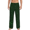 thumbnail image 1 of Balery Emerald Green Sparkling Pantalones de pijama para hombre, pijama ultraligero, pantalón de descanso-3X-Large, 1 of 6