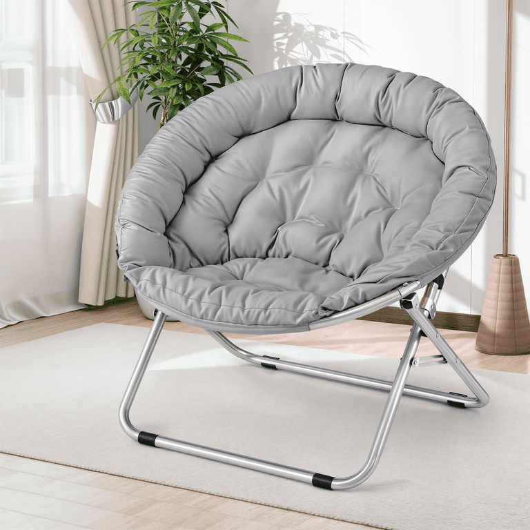 MoNiBloom Single Folding Cozy Chair, 600D Oxford Saucer Chair for