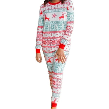 

Family Christmas Pajamas Parent-child Outfit for Family Christmas Deer Reindeer Printed Long Sleeve Tee and Bottom Loungewear