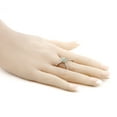 thumbnail image 4 of 1.37 Cttw Round Mercury Mist Mystic Topaz Criss Cross X Ring for Women | 925 Sterling Silver | Wedding Engagement Anniversary Promise Ring for Women | Available in Size 5, 6, 7 | Size 7, 4 of 5