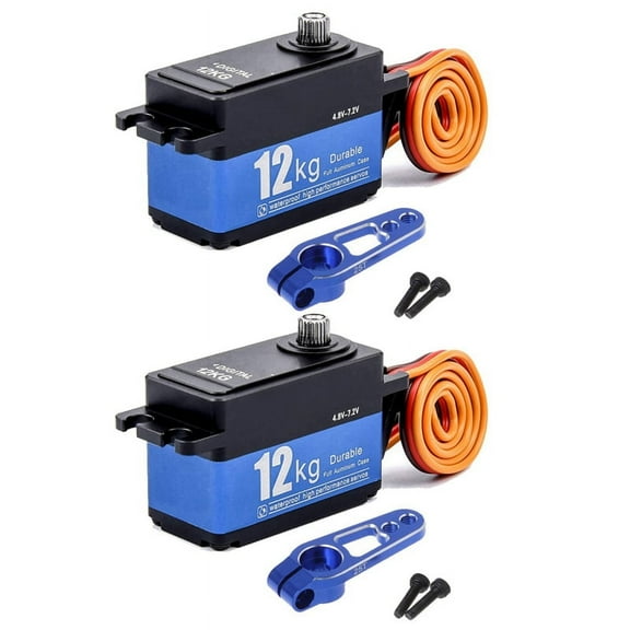 2X 12KG Metal Gear Low Profile Digital Servo for 1/10 On-Road Touring Drift Car 3RACING D5 MR