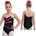 thumbnail image 2 of Aislor Girls Sleeveless Gymnastics Ballet Dance Leotard Sparkly Unitard Athletic Bodysuit Sportswear Hot Pink 14, 2 of 7
