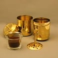 thumbnail image 3 of Spillbox Traditional Brass Filter Coffee Maker, Brass, South Indian Drip Sytle Decoction Liquid Maker, Coffee Filter Vessel, Utensil, Kumbakonam Degree Coffee Filter for Home, 3 of 4