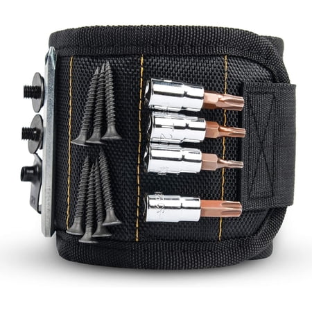 GOOACC Magnetic Wristband with 15 Strong Magnets for Holding Screws Nails Drill Bits Holding Tools Best Unique Tool Gift for DIY Handyman Father Dad Husband Boyfriend Men Women