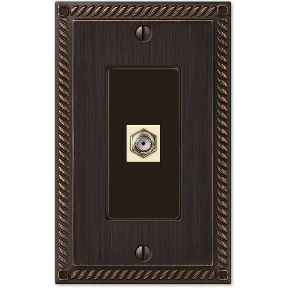Georgian Aged Bronze Cast Single Coaxial Wallplate