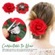 thumbnail image 5 of 12 pinzas para el pelo con flores realistas, para decorar el pelo, para boda, tocado de flores., 5 of 5