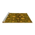 thumbnail image 2 of Ahgly Company Machine Washable Indoor Square Abstract Yellow Modern Area Rugs, 7' Square, 2 of 4