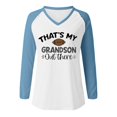 thumbnail image 4 of WEAIXIMIUNG Chemises de Maternité Boutonnées Femmes Décontractées Légères Col Rond Chandails en Molleton Manches Longues Imprimé Graphique Football Pull T-Shirt, 4 of 4