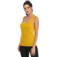 thumbnail image 2 of Workout Tank Tops for Women Athletic Yoga Tops Racerback Tanks Gym Exercise Shirts Activewear 2 Pack Yellow XL, 2 of 3