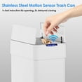 thumbnail image 5 of LAZY BUDDY 16 Gallon Touchless Motion Sensor Trash Can with Lid for Home Kitchen, Stainless Steel, 5 of 9