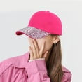 thumbnail image 3 of LJNYFDC Rhinestone Baseball Cap Women s Baseball Cap Sparkling Rhinestones Wide Brim UV Proof Sun Protection Stylish Outdoor Hat, 3 of 7
