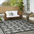 thumbnail image 4 of Nourison Aloha Indoor/Outdoor Black White 5'3" x 7'5" Area Rug, (5x7), 4 of 9