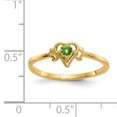 thumbnail image 2 of 14K Yellow Gold Peridot Birthstone Heart Ring, 2 of 2