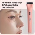thumbnail image 5 of Riousery Heated Eyelash Curler, 3 Temperature Settings 10S Quick Heat Up Electric Lash Curling Tool with Anti Scald Double Sided Comb Teeth, Rechargeable Eye Makeup Applicator, Pink, 5 of 9