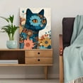 thumbnail image 5 of Floral Cat Canvas Art Print, Suitable for Living Room, Bedroom, Office, Bathroom, Home & Apartment Decor, 5 of 8