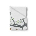 thumbnail image 2 of I Love You Soft Flannel Fleece Throw Blanket, Love Birds on a Tree Branch Romance Spring Inspiration Artwork Print, Cozy Plush for Indoor and Outdoor Use, 50" x 70", Grey Red Fern Green, by Ambesonne, 2 of 5