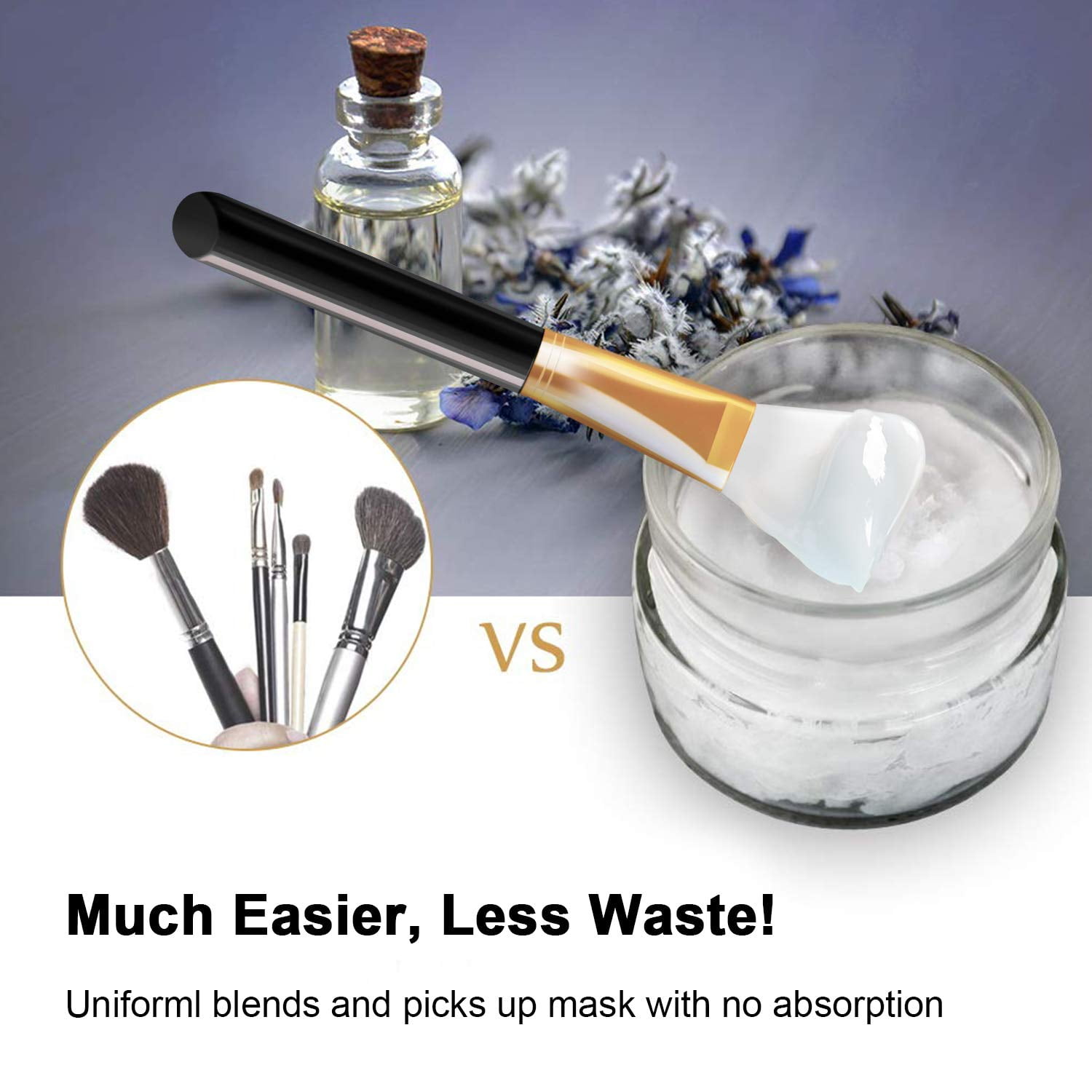 Face Mask Brush, Bristleless Silicone Cosmetic Scraper, Face