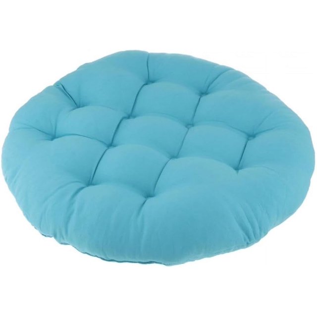 Outdoor Seat Cushion, Round Rattan Cushion, Hanging Basket Chair Cushion for Swing Chair Hammock Wicker Chair Rocking Chair, Blue
