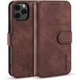 thumbnail image 1 of Étui pour iPhone 13 Pro, Type Notebook Populaire Rétro en Cuir Véritable Miroir de Maquillage Charge Sans Fil Luxe Protection Complète, Deux Couches Structure Fente pour Carte, Amplificateur-Noir, 1 of 8