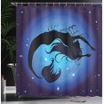 thumbnail image 4 of Ambesonne Ocean Shower Curtain, Aquatic Girl Mermaid, 69"Wx84"L, Purple Black, 4 of 5