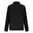 thumbnail image 6 of COMVALUE Women's Casual Long Sleeve Stand Neck Sweatshirt Lightweight Button Pullover Tops (Black,M), 6 of 9