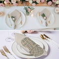 thumbnail image 3 of Beige Gourd Cloth Napkins, Modern Abstract Art Geometric Washable and Reusable Dinner Napkins Set of 4, Table Napkin for Kitchen Party Birthday Wedding Hotel Housewarming 20"x20", 3 of 9