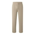 thumbnail image 4 of IYYVV Mens Cotton Athletic Pants Open Bottom Running Sweatpants Straight Leg Casual Joggers with Pockets Khaki L, 4 of 4