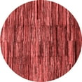 thumbnail image 1 of Ahgly Company Machine Washable Indoor Round Abstract Red Modern Area Rugs, 6' Round, 1 of 4