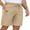 02-Khaki, variant on GIRUNS Men's Shorts Summer Beach Casual Elastic Waist Drawstring Shorts Black L