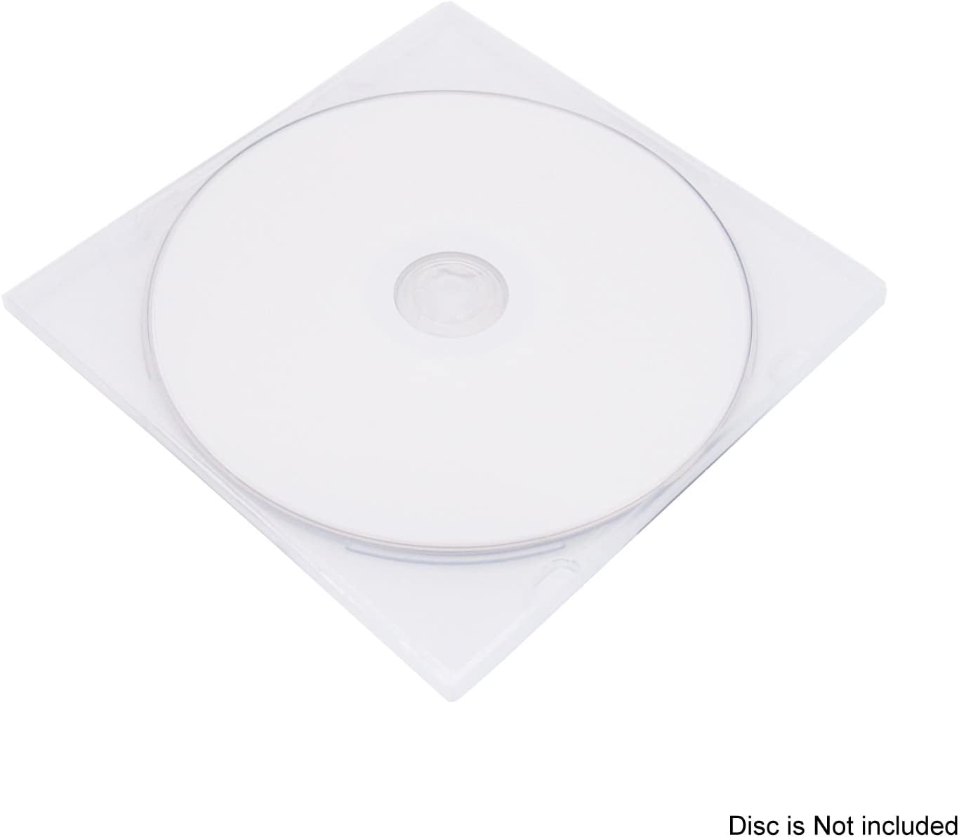 Maxtek 5.2mm Durable CD Case, Slim Single Clear PP Poly Plastic Cases, 50 pack.