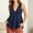 *Navy, variant on Women's V Neck Sleeveless Peplum Tank Top with Flared Hem,Solid Color Casual Blouse for Summer Purple,Women's Plus M