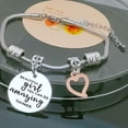 thumbnail image 2 of Pulseras para Mujer Acero Inoxidable - Joyería Inspiradora con Cita, Brazalete Ajustable, Collar de plata, Regalos de Graduación para Mujer, Regalo para Novia, 2 of 4