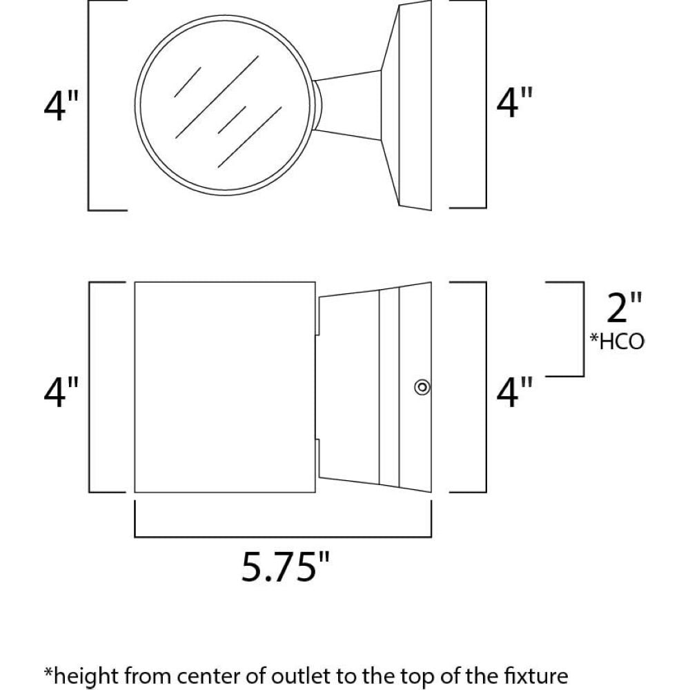Maxim Lightray Two Light 4-Inch LED Outdoor Wall Light - Architectural Bronze - 86106ABZ
