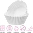 thumbnail image 1 of Capacillos blancos estándar para cupcakes, 500 unidades, capacillos de papel antigrasa para muffins, para alimentos, 1 of 1