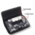 thumbnail image 2 of Luxmo Belt Holster for HMD Vibe, Pouch Holder Phone Case, Hook & Loop Closure/Card Slots, Nylon - Gray Blue Camo, 2 of 8