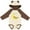 Natural & Brown w Ears, variant on Inktastic Tabby Kitty Lunar Love Boys or Girls Long Sleeve Baby Bodysuit