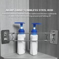 thumbnail image 3 of Barre de Rangement d'Angle Réglable en Acier Inoxydable pour VR - Organisateur de Douche/cuisine Argenté avec Base Rotative, Installation Sans Perçage, Longueur de 9,64-14,88 Pouces, Paquet Unique pour Campeurs et Remorques, 3 of 5