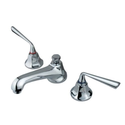 Kingston Brass Silver Sage Two Handle 8" to 16" Widespread Lavatory Faucet with Brass Pop-up