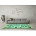 thumbnail image 3 of Ahgly Company Indoor Rectangle Abstract Turquoise Blue Modern Area Rugs, 5' x 7', 3 of 4