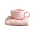 thumbnail image 4 of AMLESO Ceramic Mug Espresso Latte Mug Set with and Coaster Round Creative Hot Chocolate Pink, 4 of 8