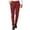 A-Red91, variant on Mens Vertical Stripe Pant Slim Fit Full Length Button Waist Trouser Smooth Stylish Party Pants